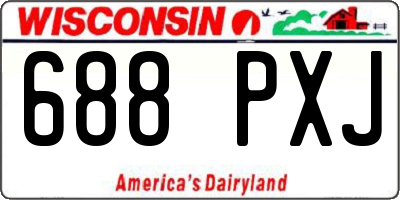 WI license plate 688PXJ
