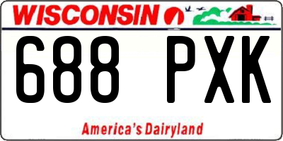 WI license plate 688PXK
