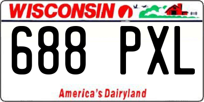 WI license plate 688PXL