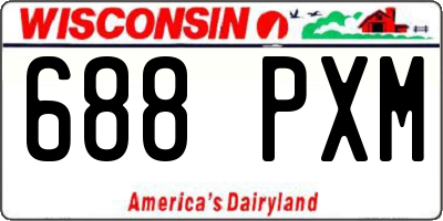 WI license plate 688PXM