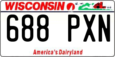 WI license plate 688PXN