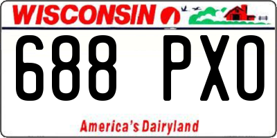 WI license plate 688PXO
