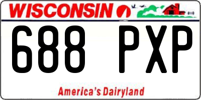 WI license plate 688PXP