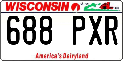 WI license plate 688PXR