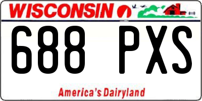 WI license plate 688PXS