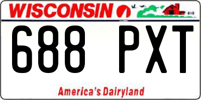 WI license plate 688PXT