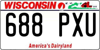 WI license plate 688PXU