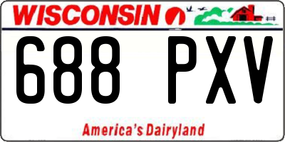 WI license plate 688PXV