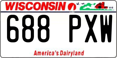 WI license plate 688PXW