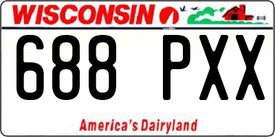 WI license plate 688PXX