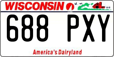 WI license plate 688PXY