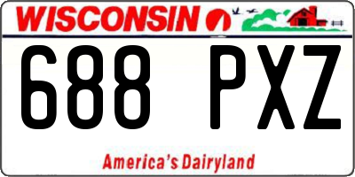 WI license plate 688PXZ