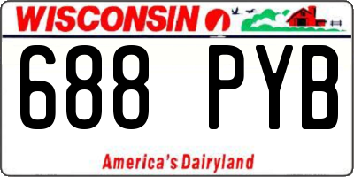 WI license plate 688PYB
