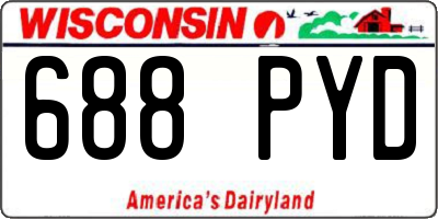 WI license plate 688PYD