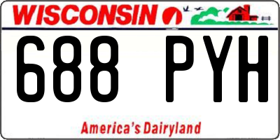 WI license plate 688PYH