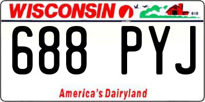 WI license plate 688PYJ