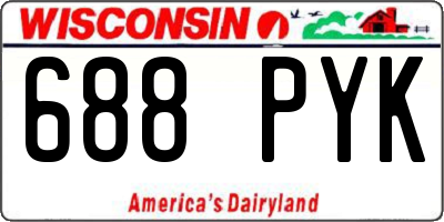 WI license plate 688PYK