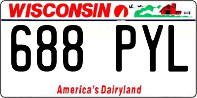 WI license plate 688PYL
