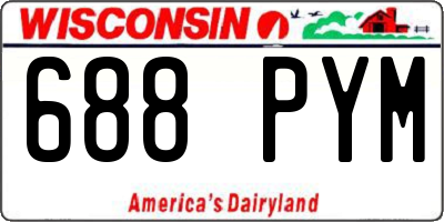 WI license plate 688PYM