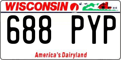 WI license plate 688PYP