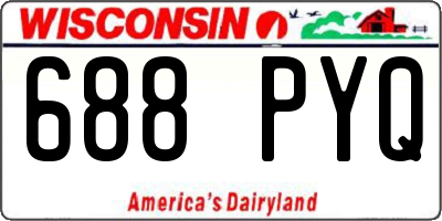 WI license plate 688PYQ