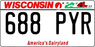 WI license plate 688PYR