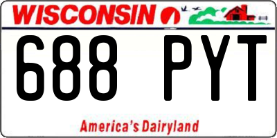 WI license plate 688PYT