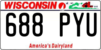 WI license plate 688PYU