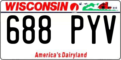 WI license plate 688PYV