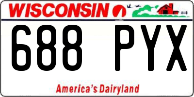 WI license plate 688PYX