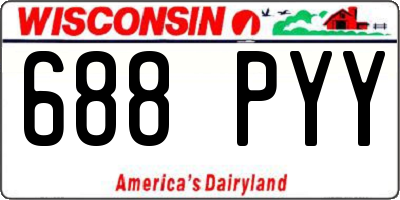 WI license plate 688PYY