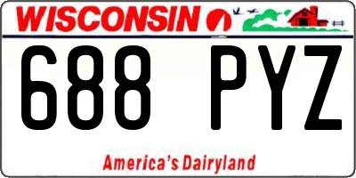 WI license plate 688PYZ