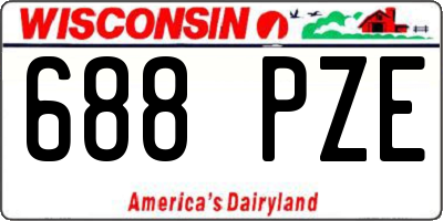 WI license plate 688PZE