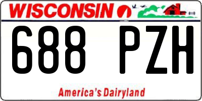 WI license plate 688PZH