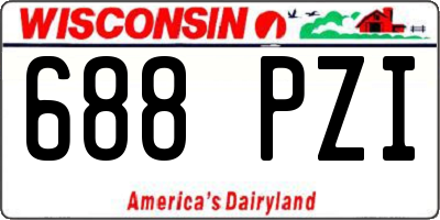 WI license plate 688PZI