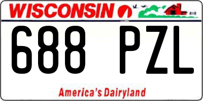 WI license plate 688PZL