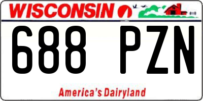 WI license plate 688PZN