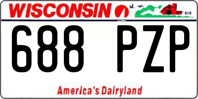 WI license plate 688PZP