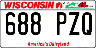WI license plate 688PZQ