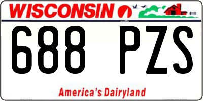 WI license plate 688PZS