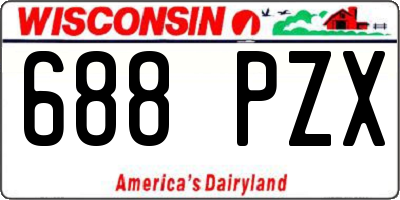 WI license plate 688PZX