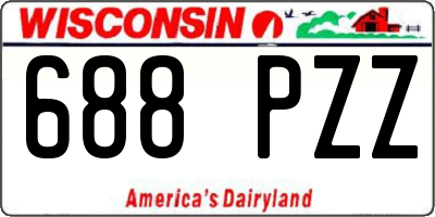 WI license plate 688PZZ