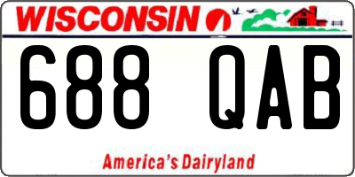 WI license plate 688QAB