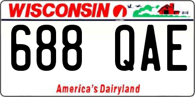 WI license plate 688QAE