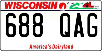 WI license plate 688QAG