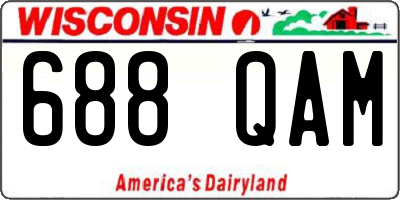 WI license plate 688QAM