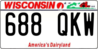 WI license plate 688QKW