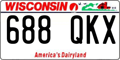 WI license plate 688QKX