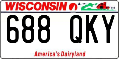 WI license plate 688QKY