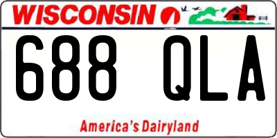 WI license plate 688QLA